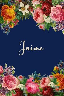 Read Online Jaime: Personalized Name Floral Design Matte Soft Cover Notebook Journal to Write In. 120 Blank Lined Pages -  file in ePub