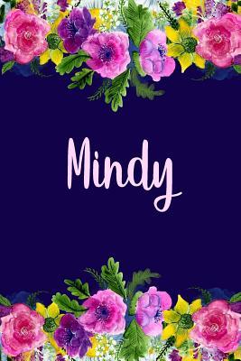 Download Mindy: Personalized Name Pink Floral Design Matte Soft Cover Notebook Journal to Write In. 120 Blank Lined Pages -  file in ePub
